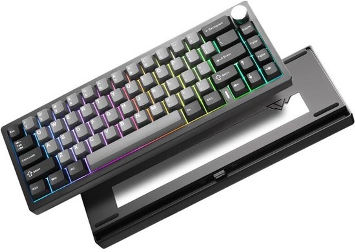 Draadloos Mechanisch Toetsenbord 60% - Aluminium, Hot Swappable, RGB Gaming Toetsenbord voor Mac/Windows/Linux