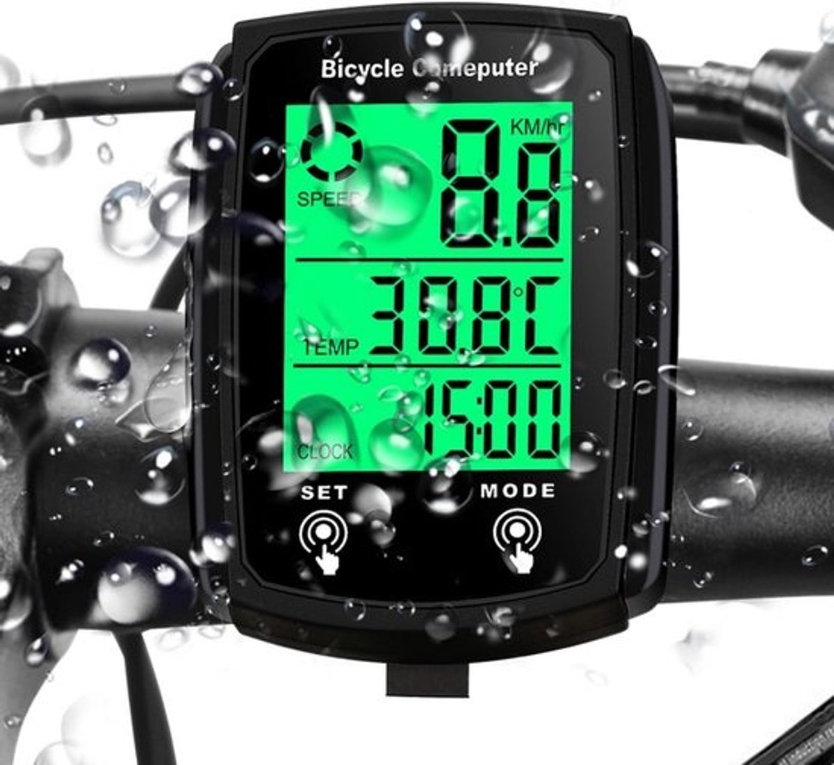 Kilometerteller Fiets - Fietscomputer draadloos - Snelheidsmeter Waterdicht - Wielersport