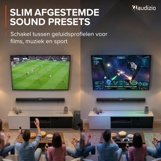 Draadloze Soundbar - TV Speaker Systeem - Film Geluid Verbeteren - 150W Vermogen Draadloze Bas - 90 cm Breed - Zwart — afbeelding 4