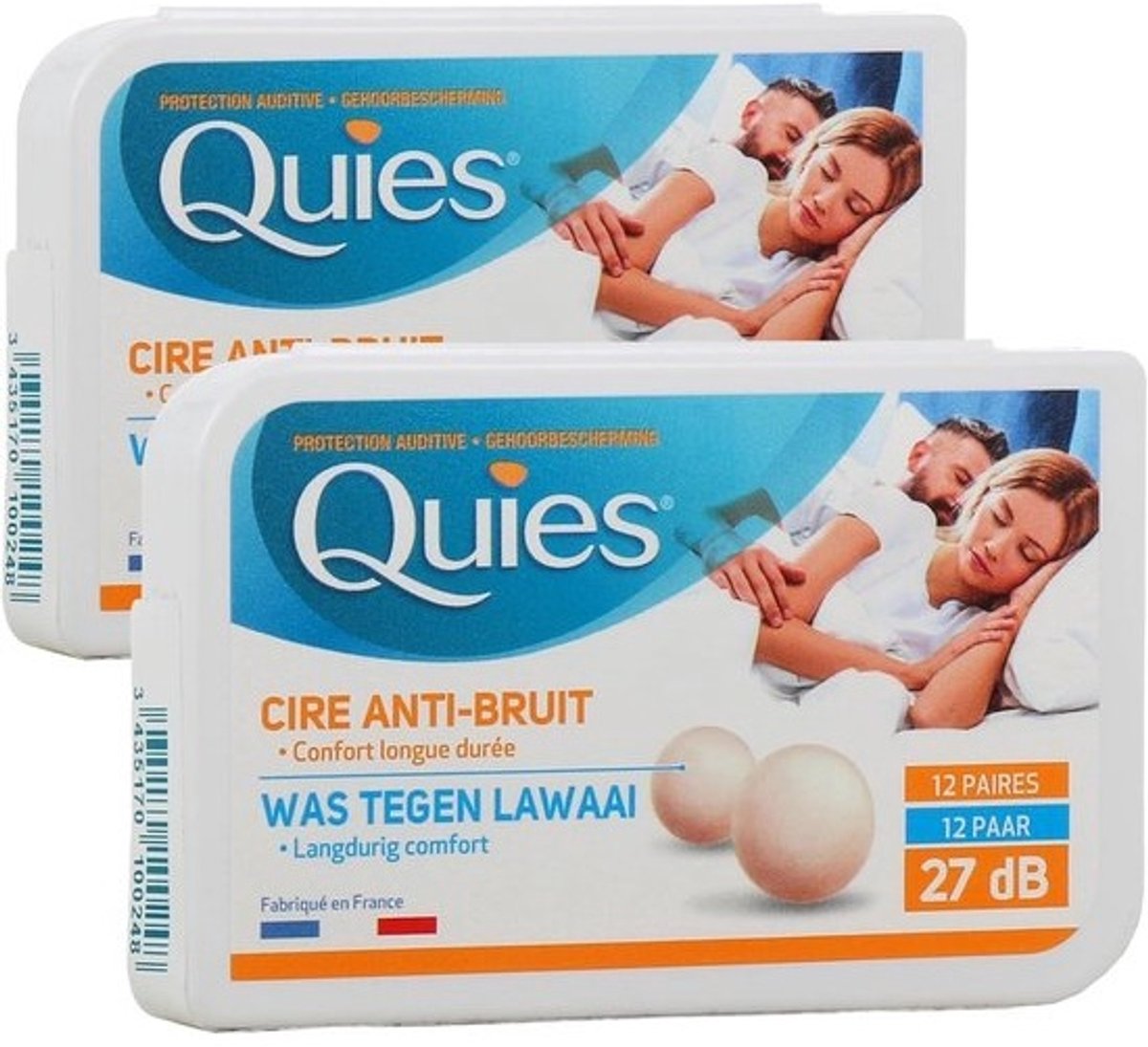 Natuurlijke Was Oordopjes voor Geluidsbescherming - 2 x 12 Paar