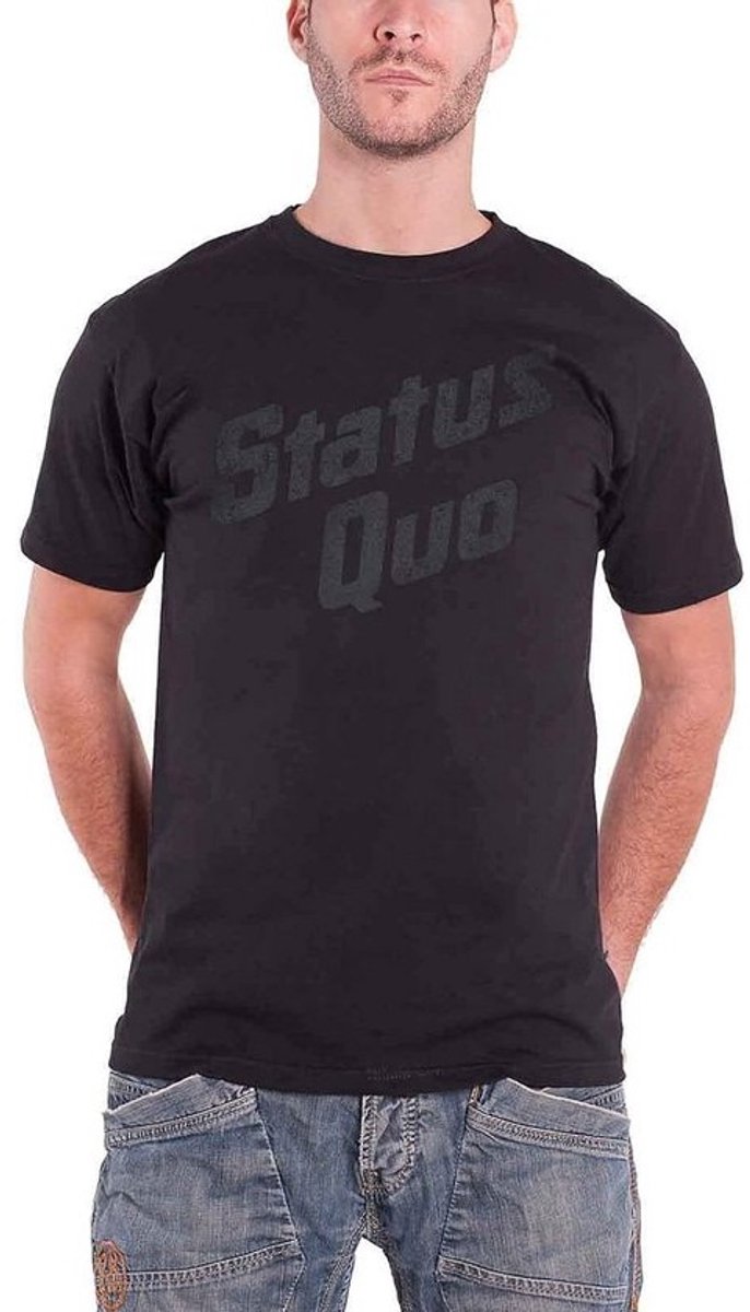 Vintage Zwart T-shirt voor Mannen met Bandlogo – Officieel