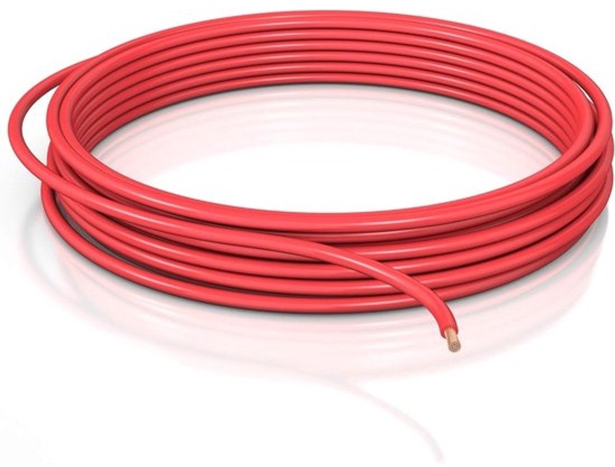 4mm² 5m Autokabel Rood - Asymmetrische Voertuigkabel voor Verlichting en Signalen