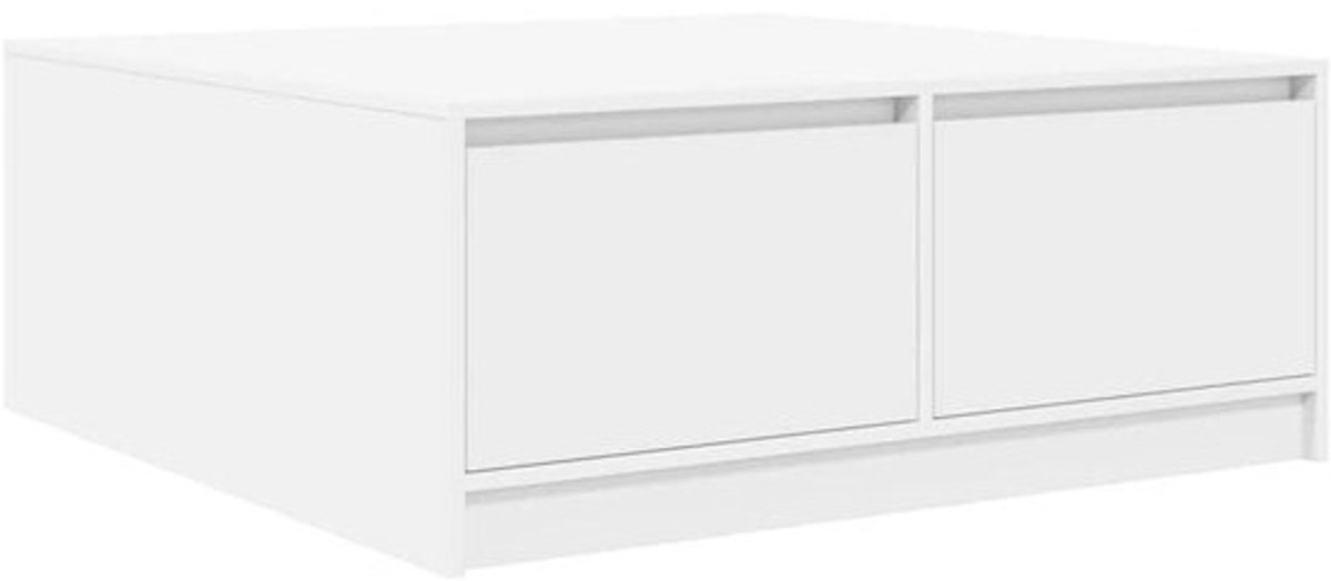 Salontafel met lade(s) 100x100x40 cm - Wit