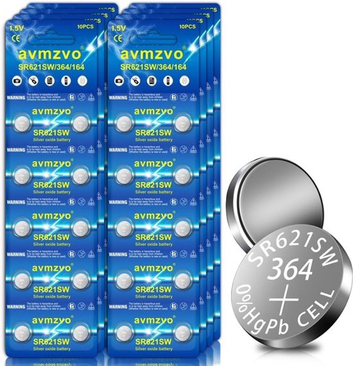 Knoopcelbatterijen 1,5V, 20 Stuks Alkaline Knopbatterijen voor Horloges, Thermometers, Speelgoed en Meer