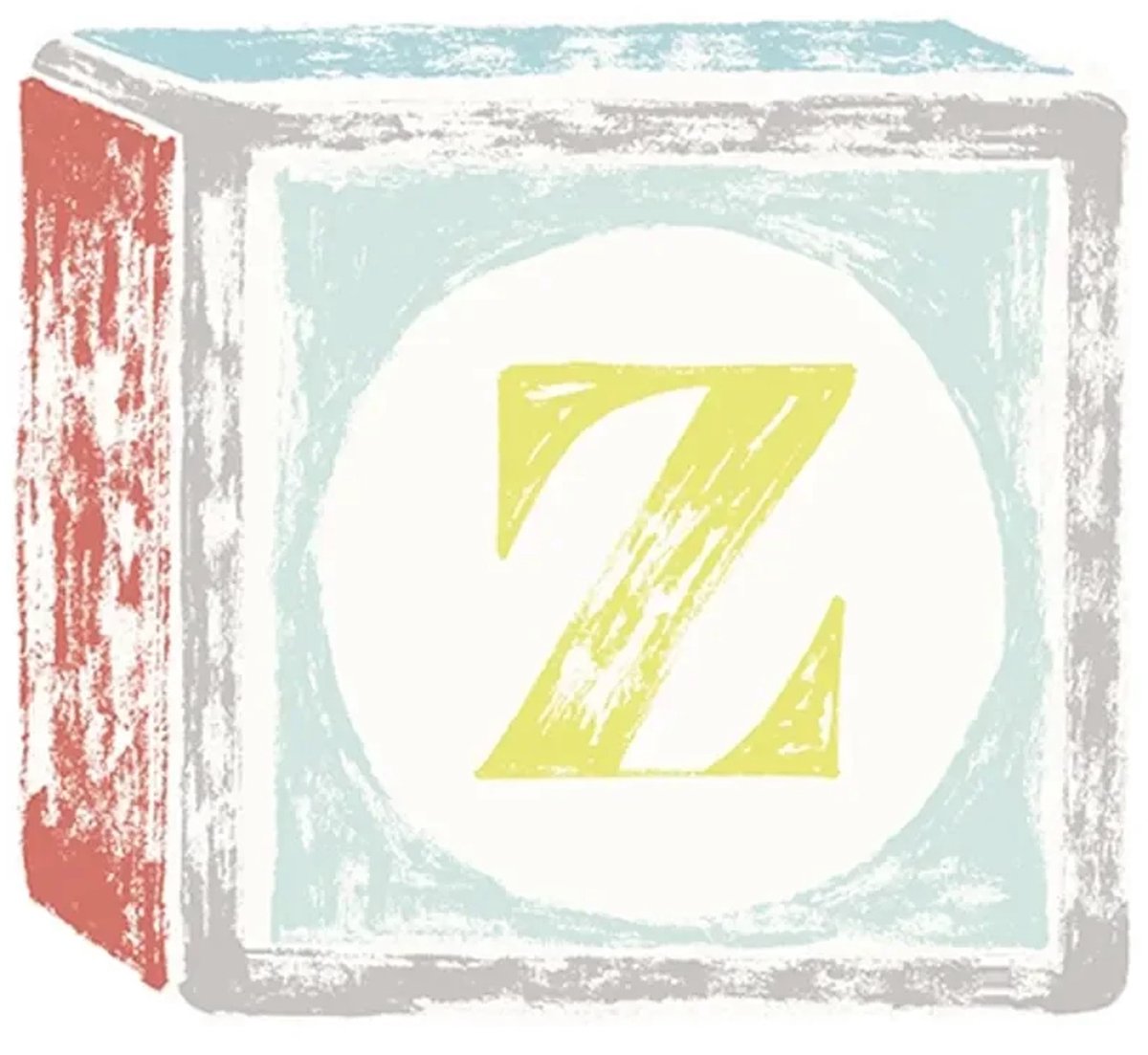 Lilipinso sticker letter op speelkubus Z