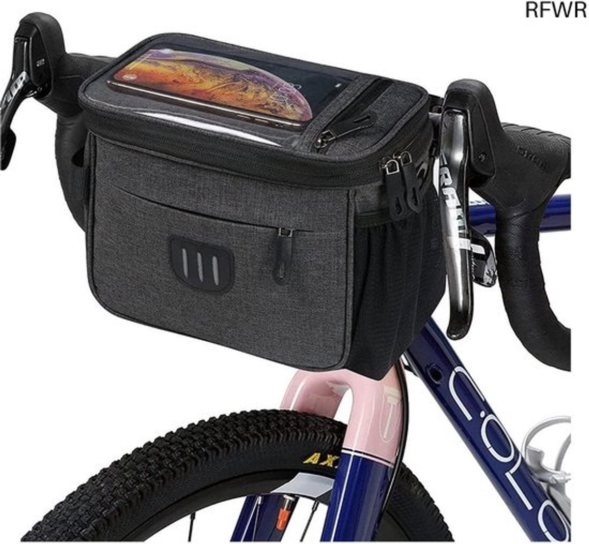 Fietsstuurtas - Frametas Opbergtas - Fietsen Onderweg - Waterdicht Grote Capaciteit - 6 Liter - Grijs