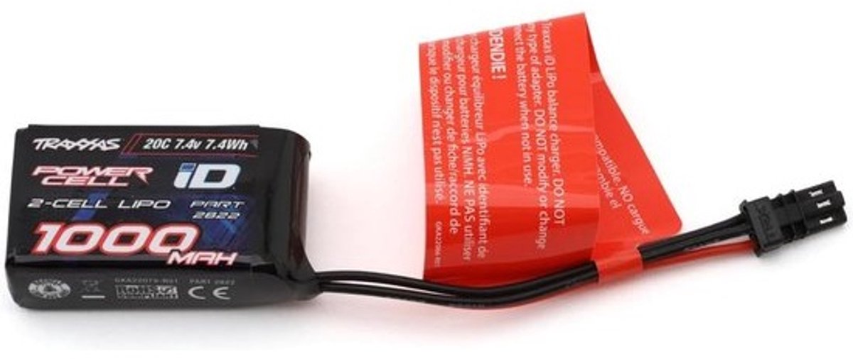 LiPo Batterij 7.4V 2S 1000mAh 20C voor RC Auto's en Drones