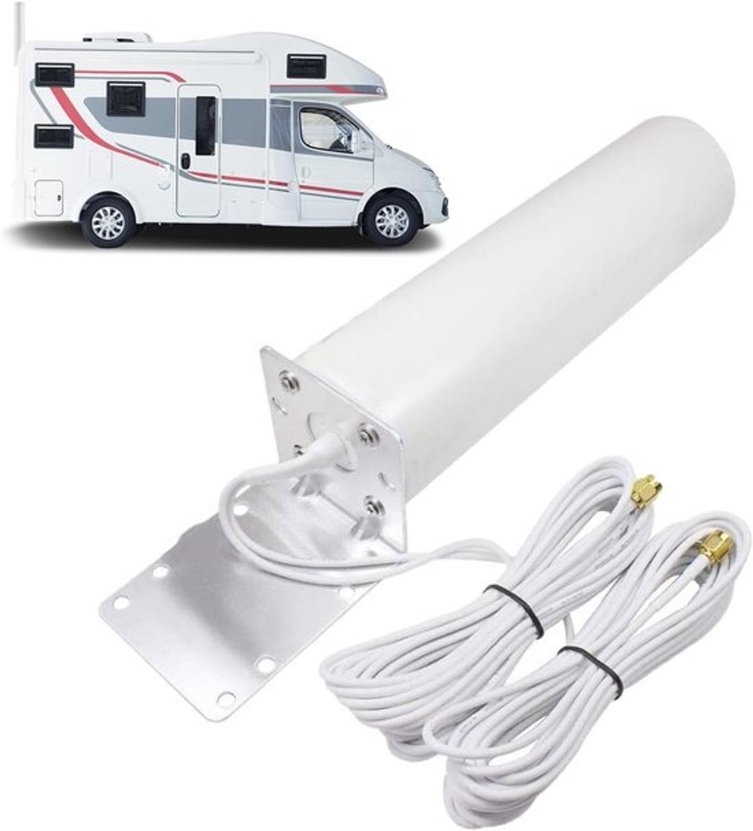 Draadloze Extender Buiten - Wifi Versterker Tuin - Internet Uitbreiden - Waterdicht Ontwerp - 5 meter kabel - Wit