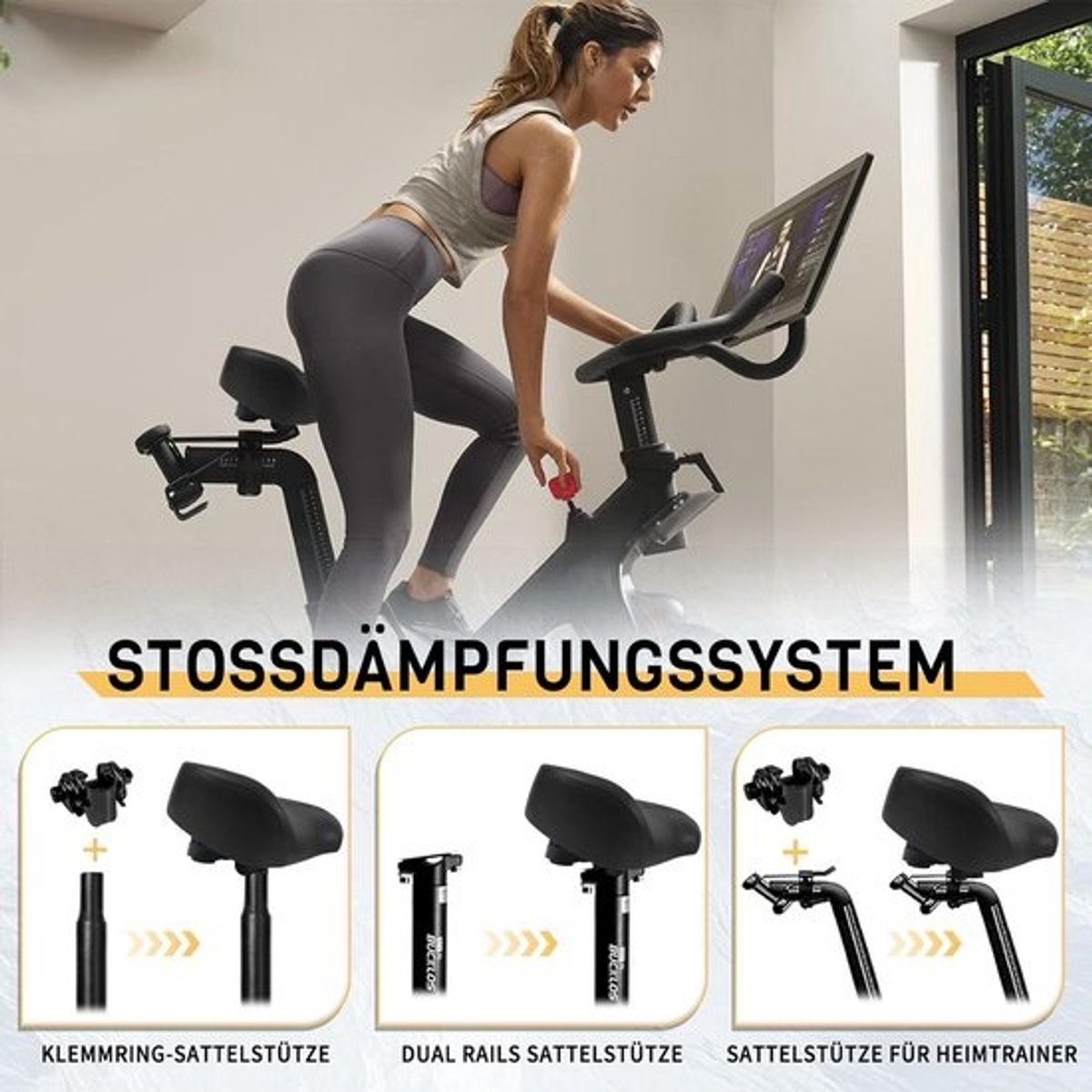 Extra Groot Comfortabel Fietszadel voor Dames en Heren - Breed en Ergonomisch