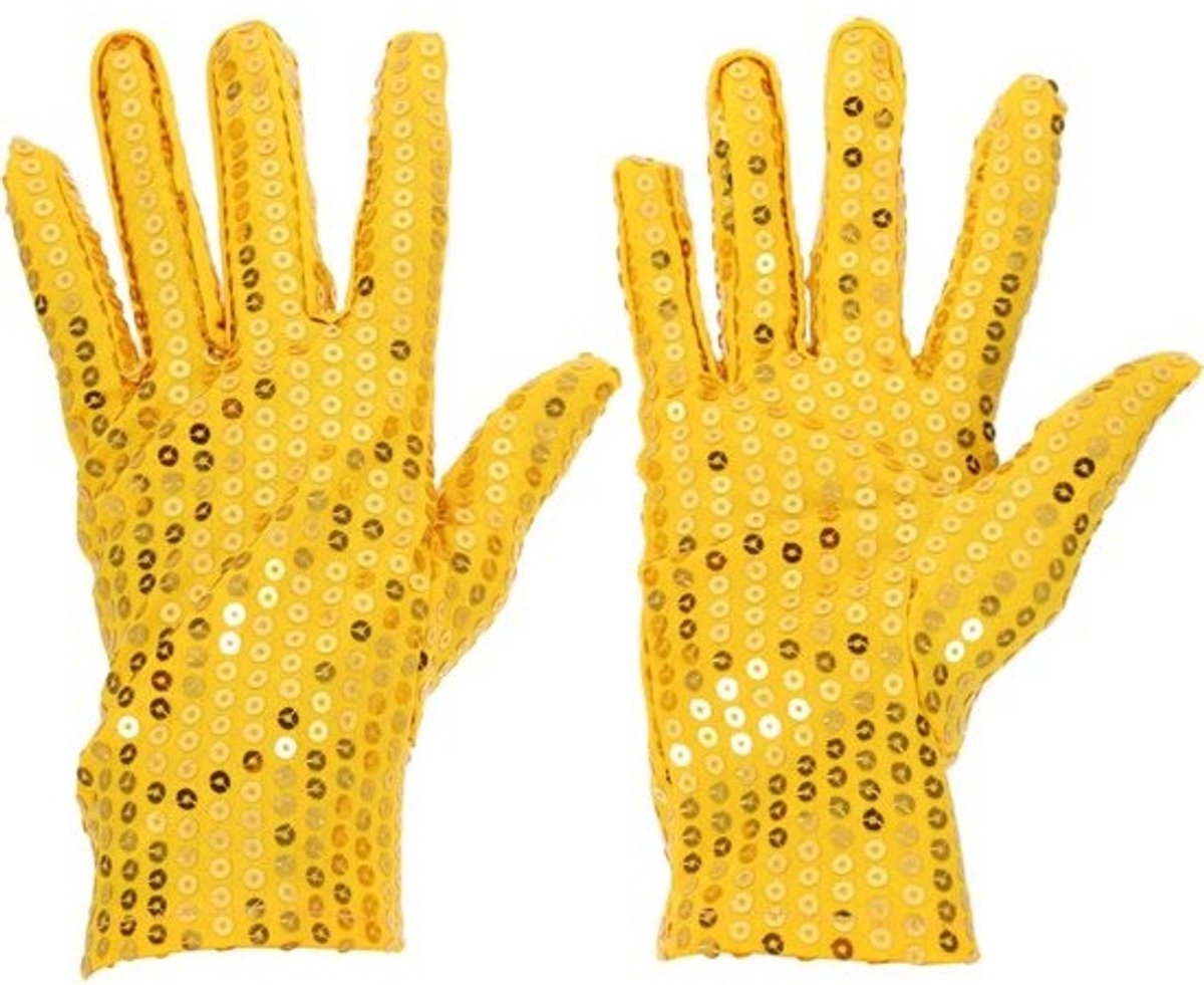 Glinsterende Pailletten Handschoenen Polslengte voor Feest en Optreden