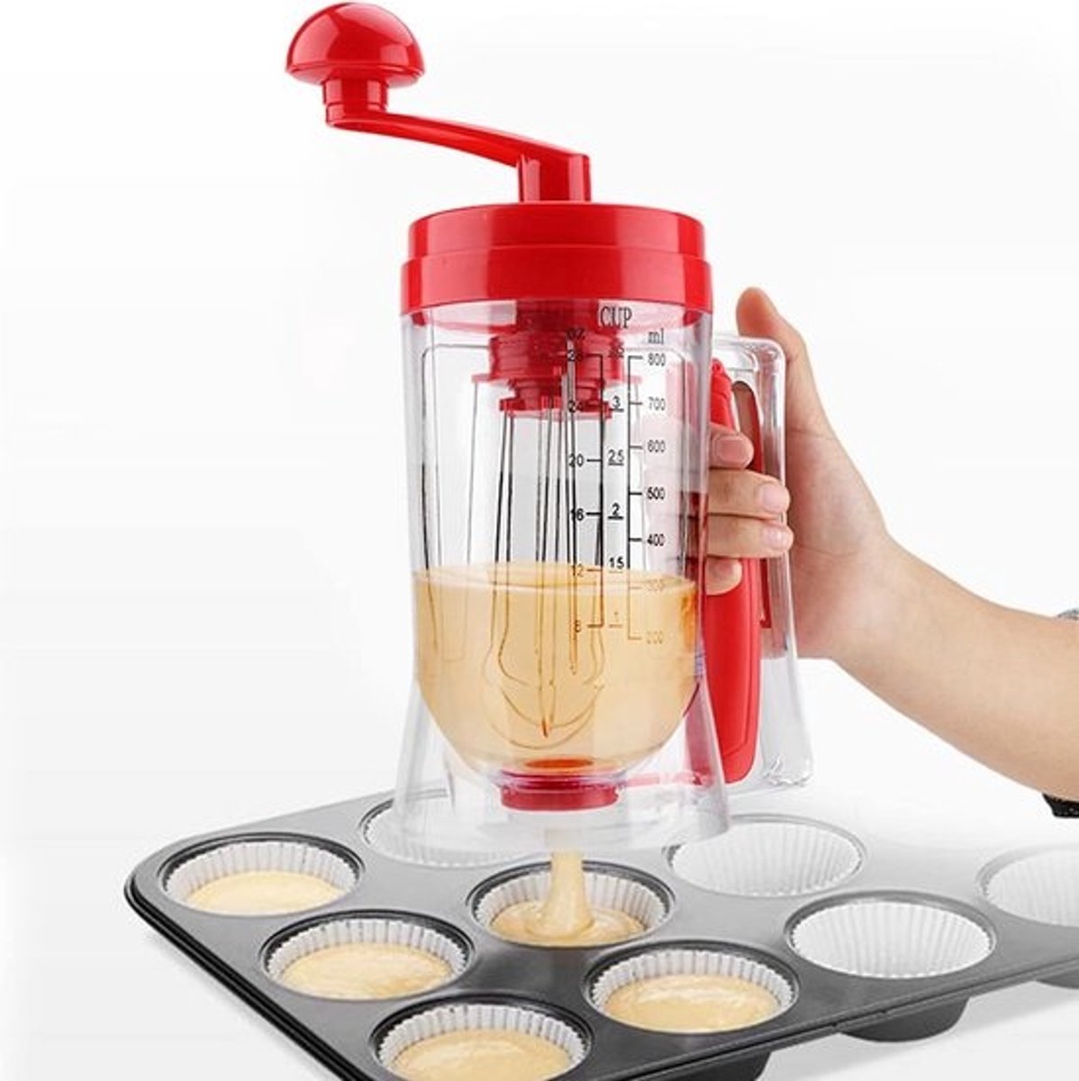 Handmatige Deegdispenser voor Pannenkoeken en Cupcakes