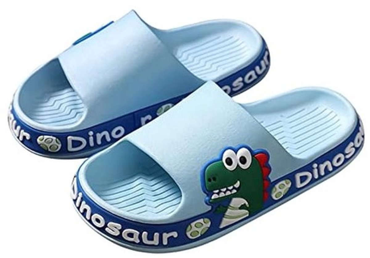 Antislip Zwembadschoenen voor Kinderen - Zomerse Slippers voor Jongens en Meisjes - Bad- en Douchesandalen met Dinosaurus Motief