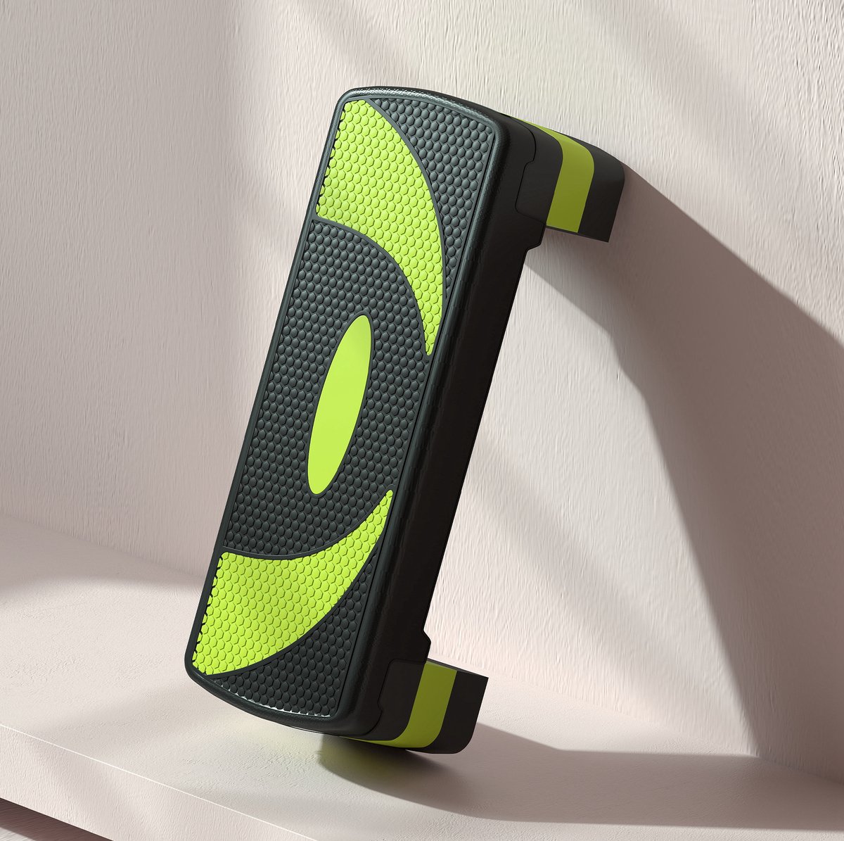 COVREO Aerobic-Stepper 80 x 31 x 20 cm zwart kunststof - verstelbaar in 3 hoogtes - tot 150 kg