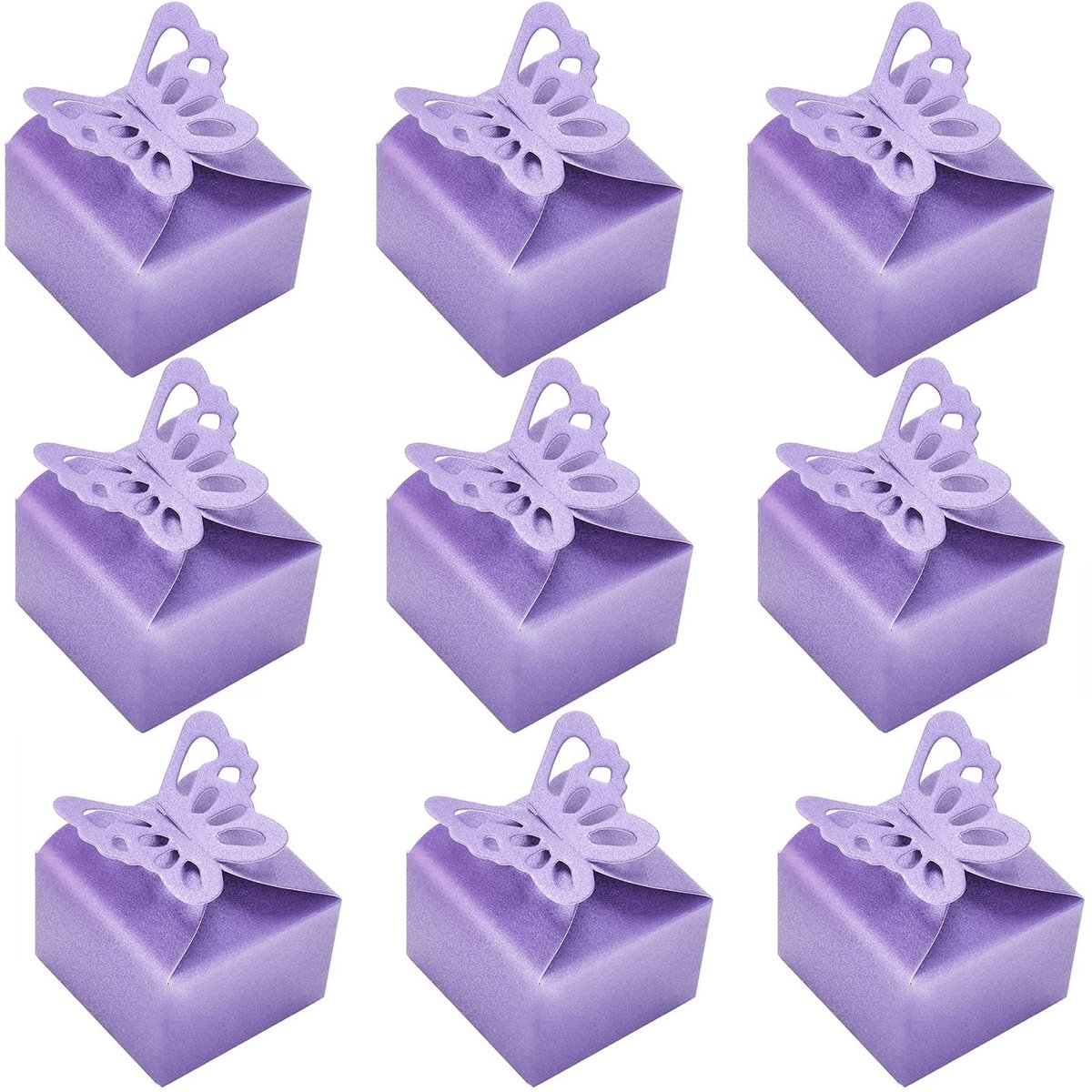 Snoepdoosjes, bruiloft, 50 stuks, kleine geschenkdozen, bruiloft, gastgeschenkdozen, vlinders, gastgeschenk - ShopVlot