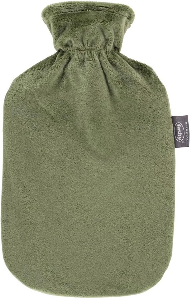 Warmwaterkruik met fleecehoes - 2.0 L - Groen
