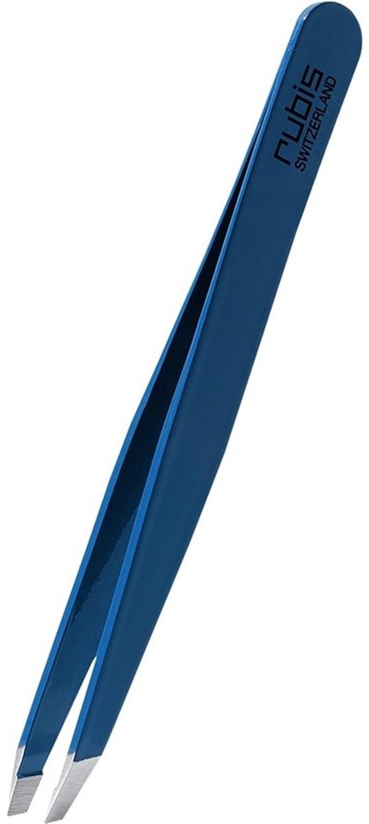 Rubis Pincet schuin - wenkbrauwpincet pincet wenkbrauwen plukken - blauw
