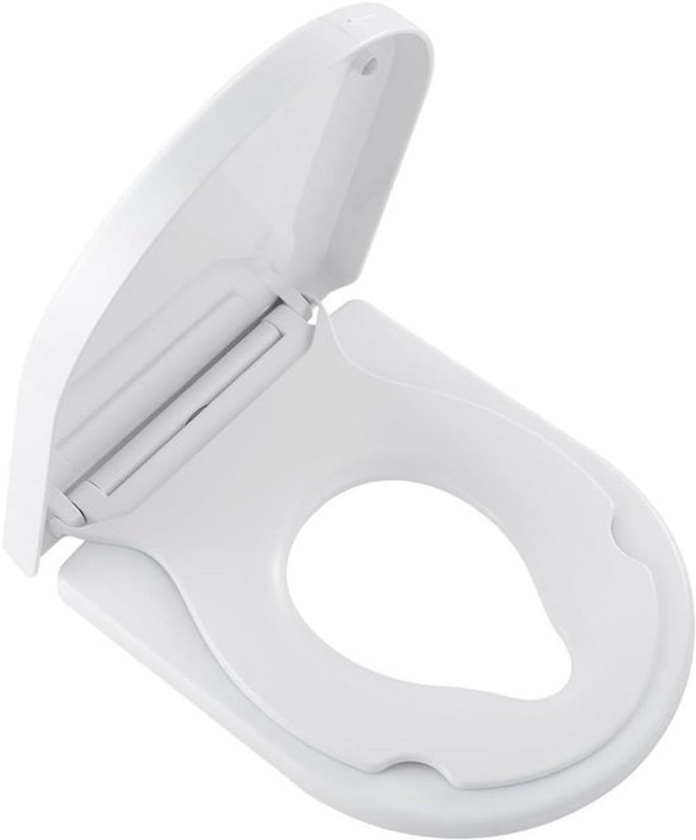 Toiletbril voor kinderen met Softclose - D-vorm / U-vorm, wit, met Quick-Release-functie