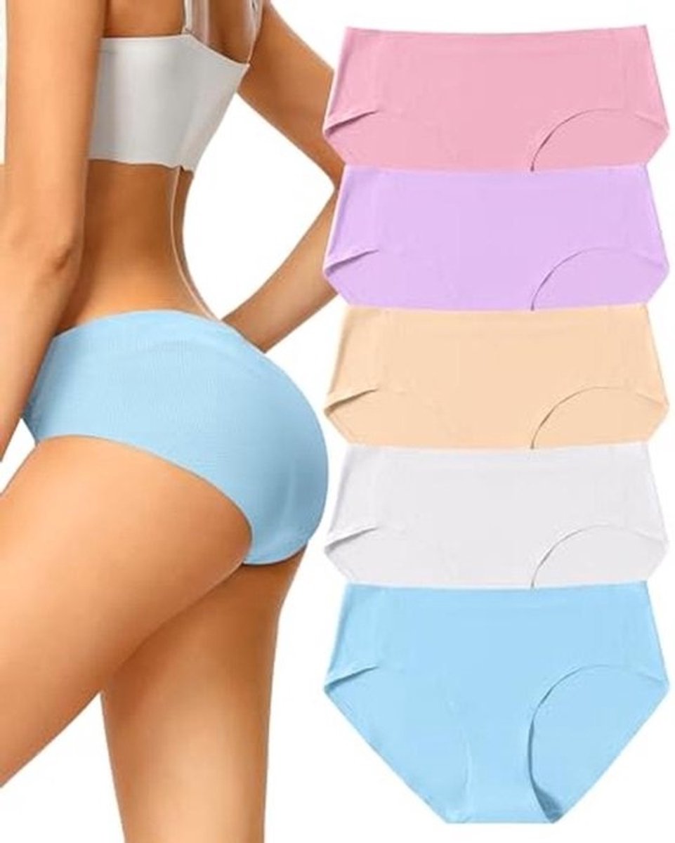 Onzichtbare Dames Hipster Onderbroek - Naadloze en Stretch Ondergoed, 5 Stuks