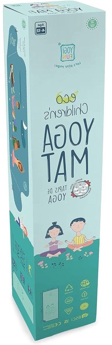 Kinder Yogamat - Oefenmat - Yoga Beoefenen - Antislip Schokbestendig - 150 x 61 cm - Groen