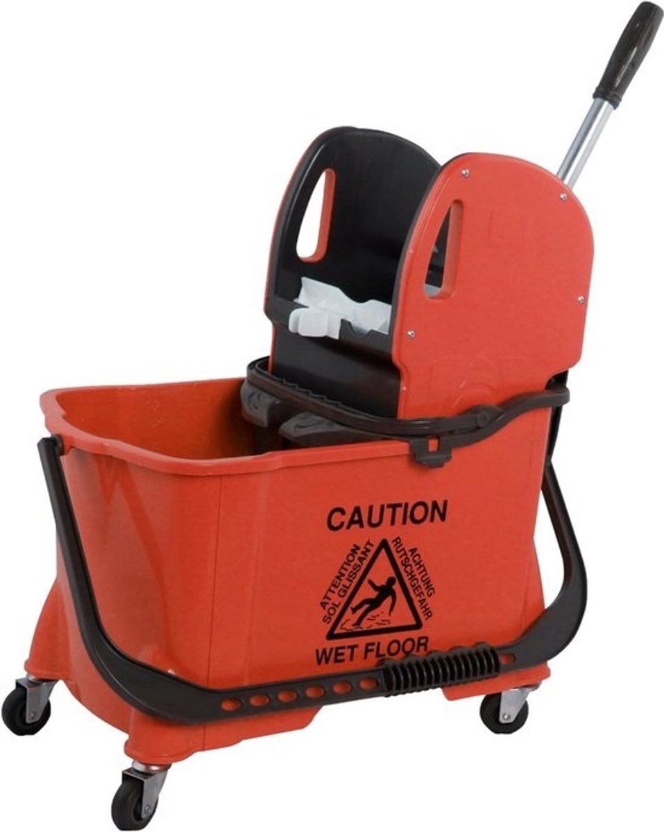 Reinigingswagen 24L met inklapbare emmer en extra vuilwateremmer