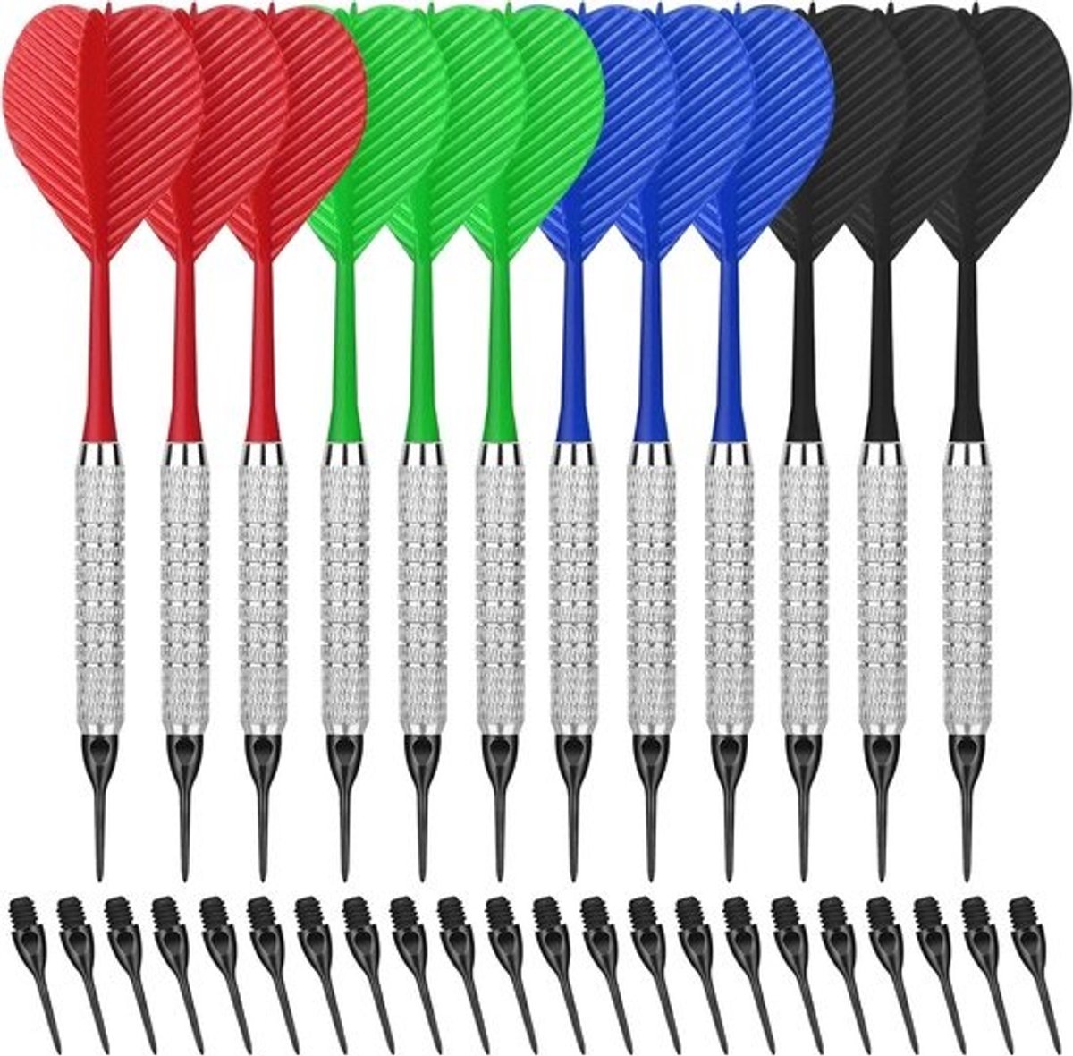 Dartpijlen Set met Kunststof Punten - 12 Stuks voor Elektronisch Dartbord