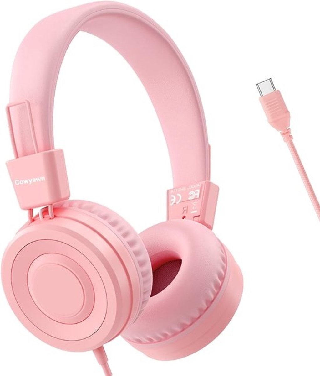 Kinderhoofdtelefoon met USB-C: 94dB Volumelimiet en Comfortabele Pasvorm voor Kinderen