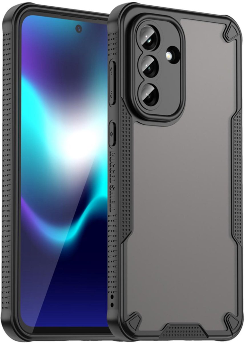 TPU-Crystal Bescherm-Hoes Cover Skin geschikt voor Samsung Galaxy A37 A36 A56 Zwart - Transparant