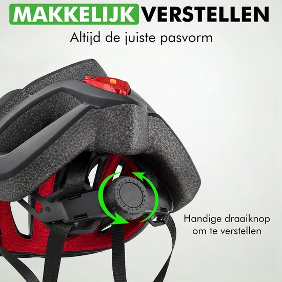 Travelhawk Fietshelm - Volwassenen - Mountainbike Helm - Dames en Heren - Elektrische Fiets Helm - Afneembaar Vizier - 58- 61cm - M/L — afbeelding 5