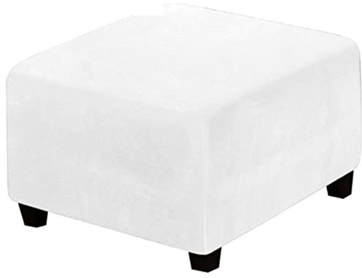 Vierkante Voetenbankhoes - Stretch Fluwelen Hoes voor Kleine Ottomaanse Kruk 45x45 / 50x50 cm