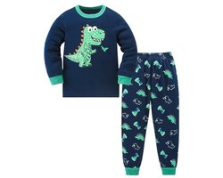 Codkkre Jongens pyjama Dinosaurus Graafmachine Lange mouw Katoen Winter Kerst Nachtkleding 3-9 jaar