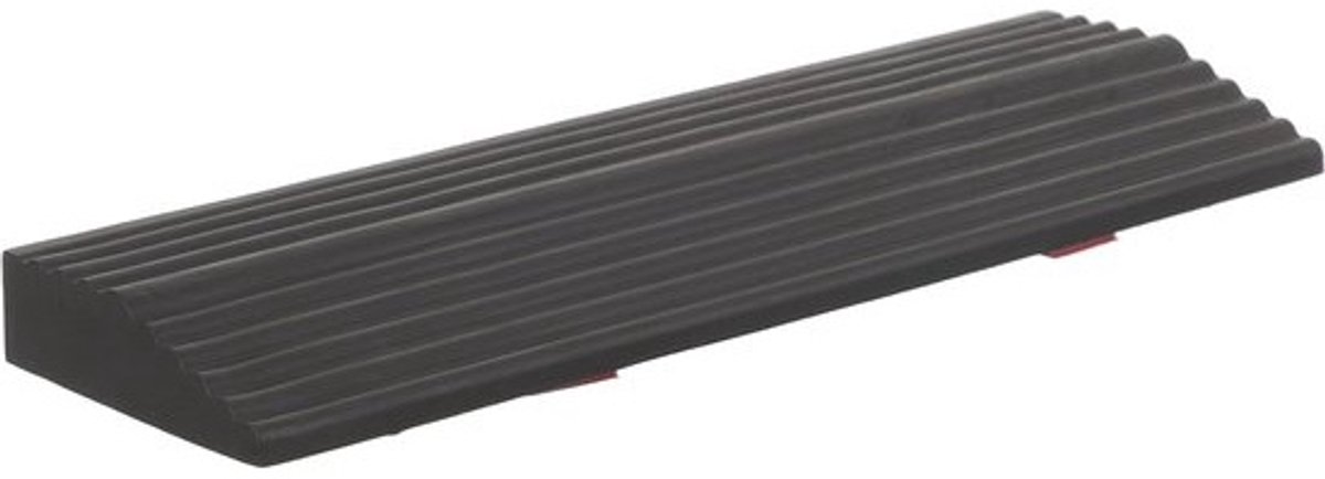 Drempelhelling Mat - Kleine Oprit - Veegrobot Hulp - Antislip Rubber - 17 cm Lang - Zwart