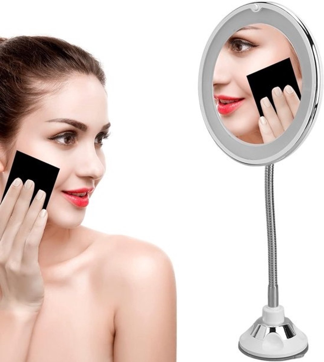 Vergrootspiegel LCD - Make-up spiegel - Precisie aanbrengen - 10x Vergroting - 38 x 17 cm