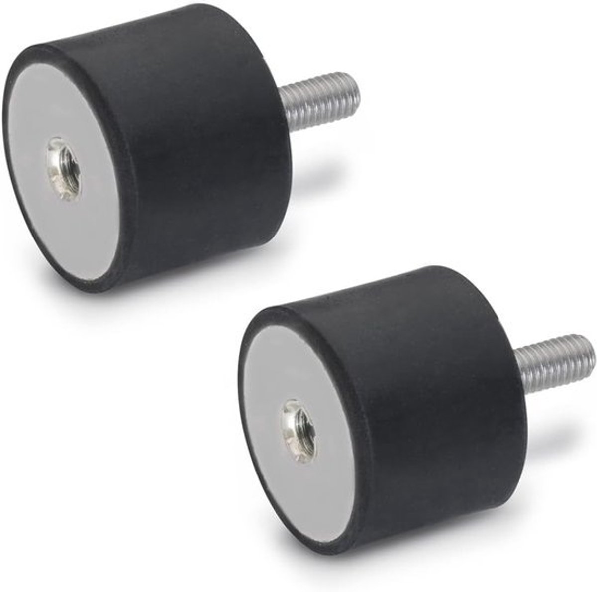 Rubberen buffers - Elastische dempers - Trillingen dempen - Hoge belastbaarheid - d1:10 h1:10 - Zwart
