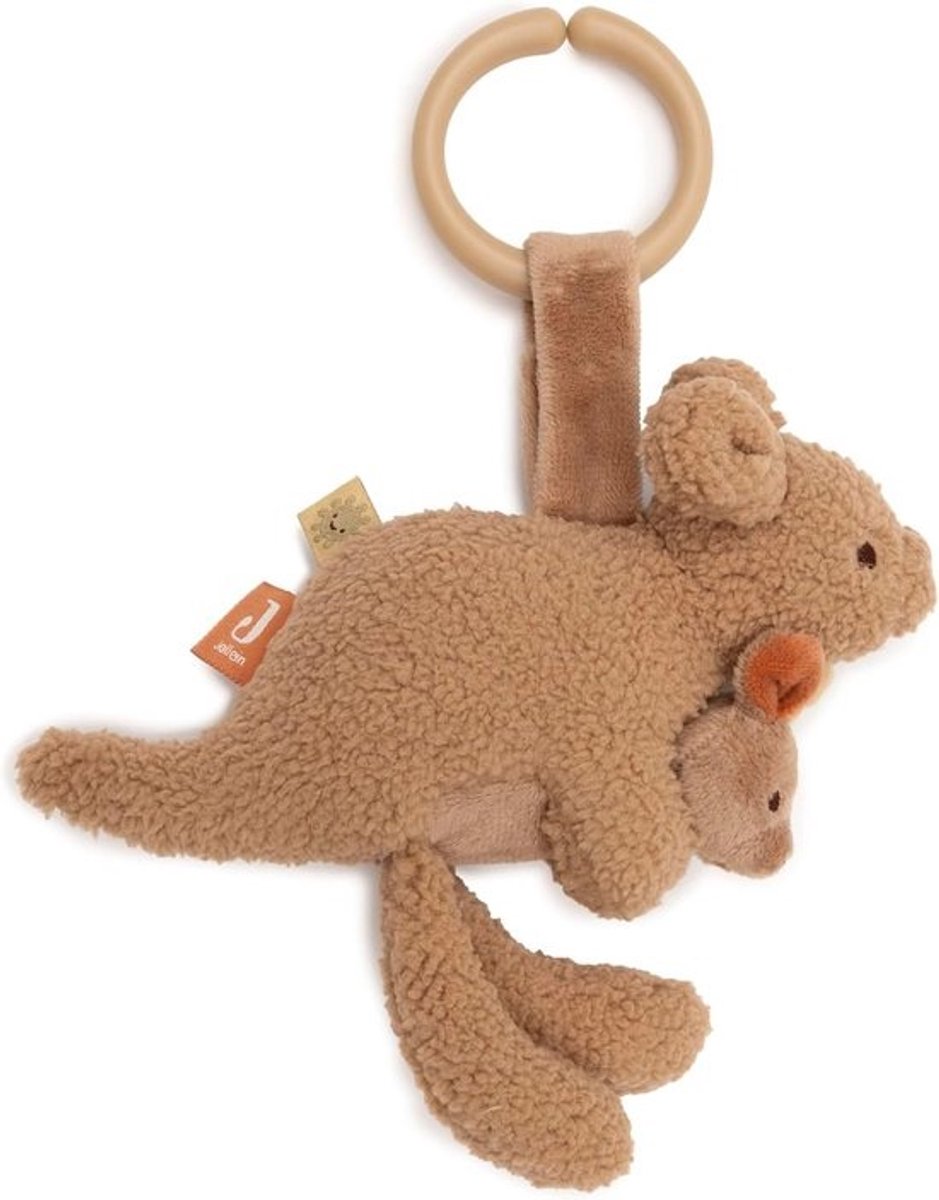 Kinderwagenaanhanger Kangoeroe - Babyspeelgoed Onderweg - Entertainment Baby - Met Kunststof Ring - 17x6x17 cm - Kangoeroe