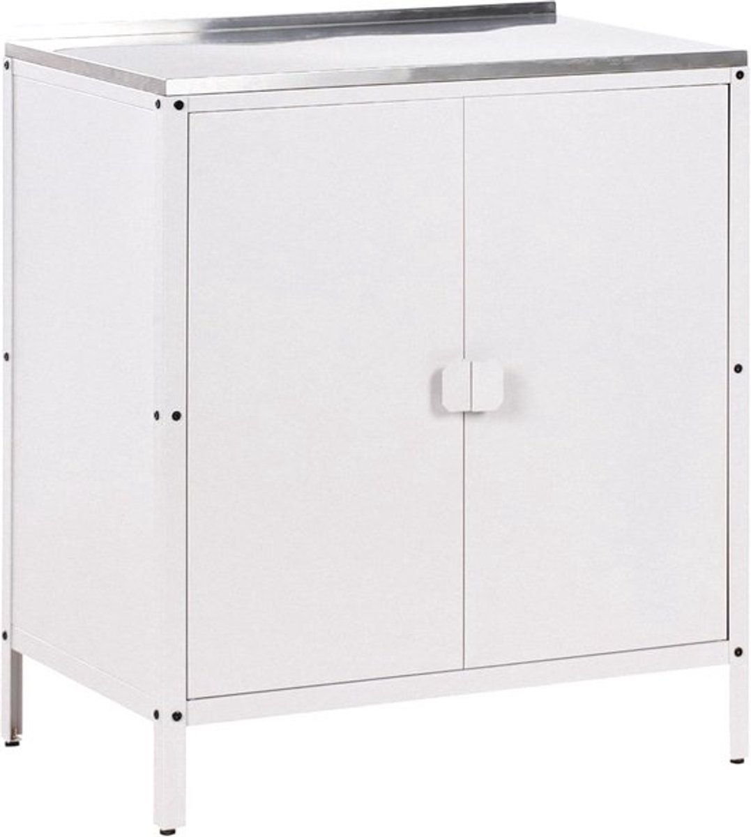 Tuin Keukenkast - Buitenkeuken Kast - Buiten Koken - Windbestendig Frame - 80x90x50 cm - Wit