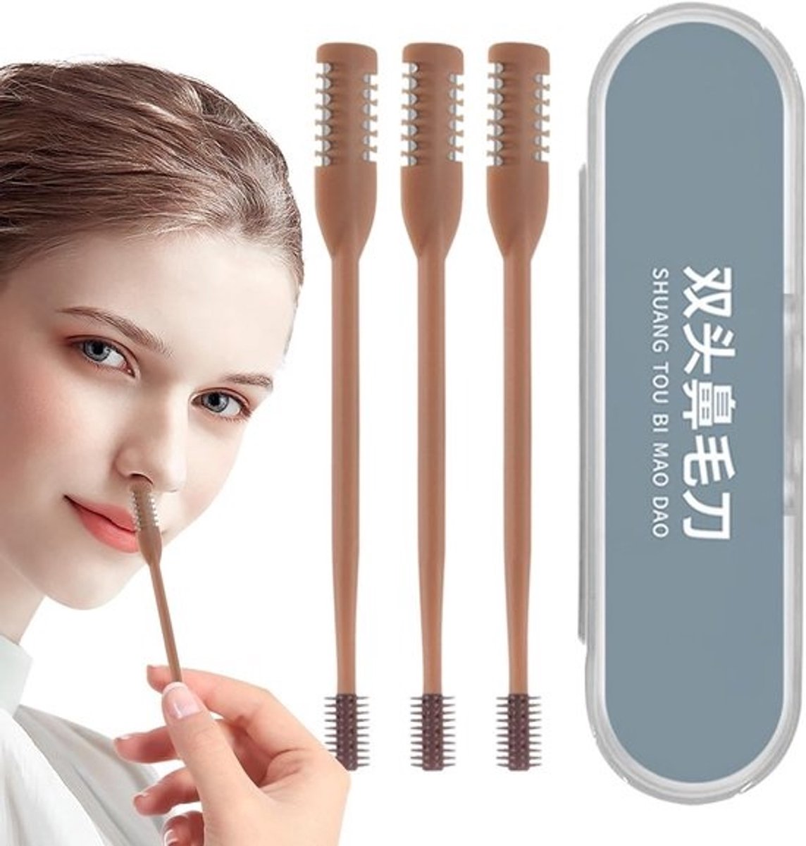 Neushaartrimmer - Neus Haar Verwijderaar - Verzorgd Uiterlijk - Dubbelzijdig Roestvrij Staal - 9.3 cm Lang