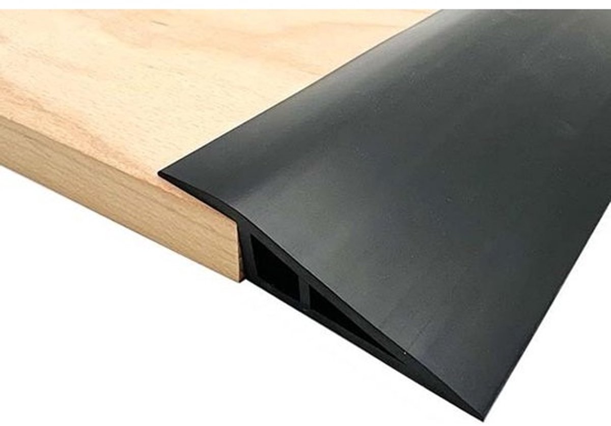 Drempelhulp Zelfklevend voor Rolstoel en Deur - Drempelverhoger PVC Zwart 1.5cm x 1m