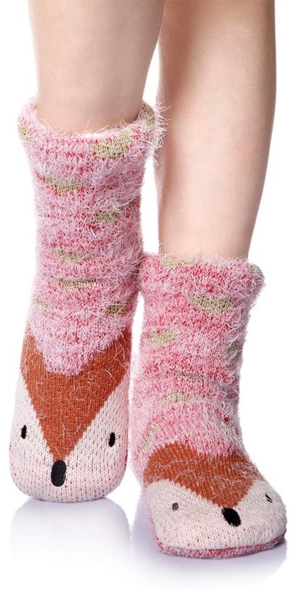 Dames Antislip Slipper Sokken - Dikke Fleece Warme Winter Sokken voor Binnen