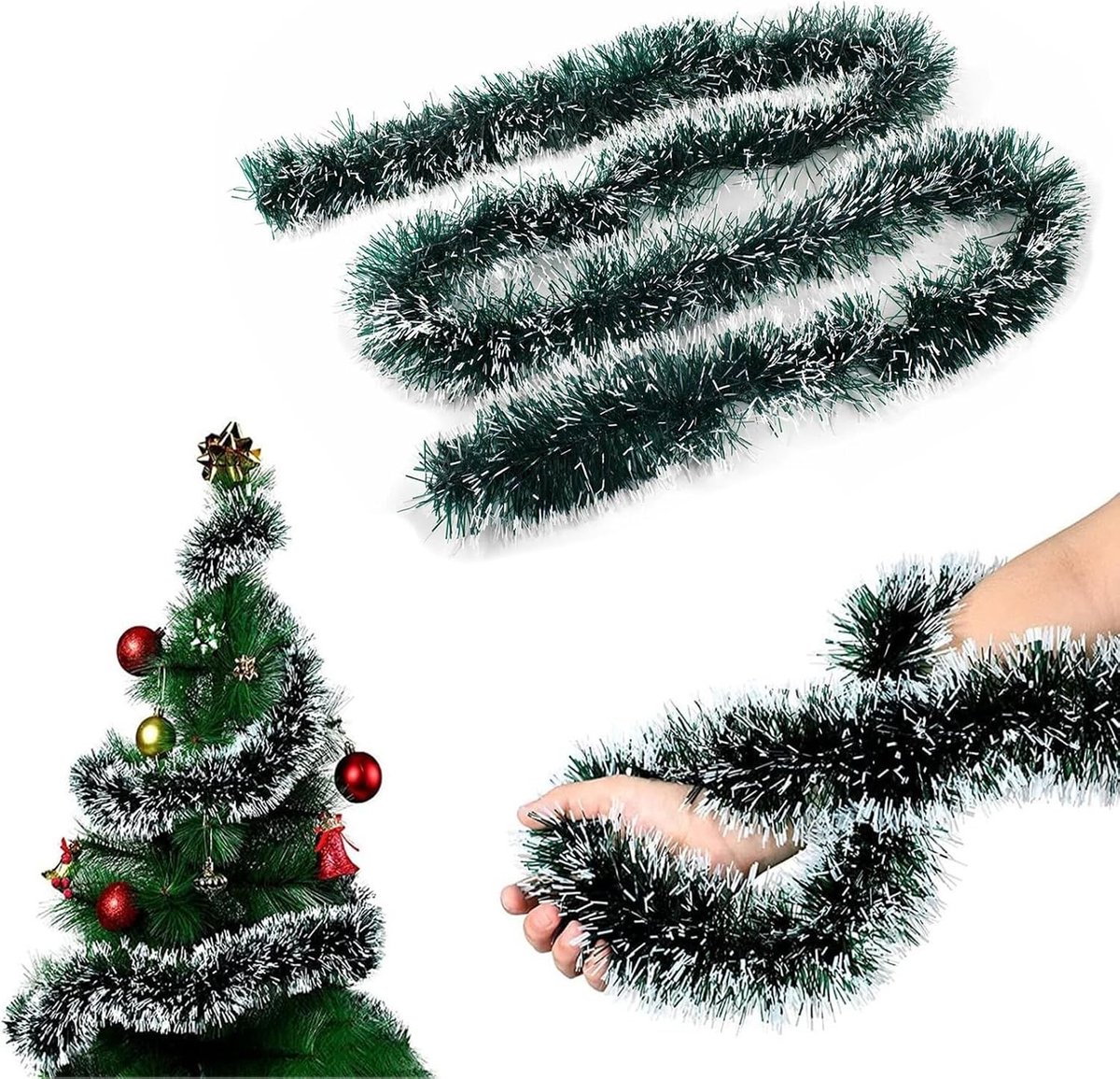 Kerstslinger - Kunstgroen - 9 cm x 2 m - Weerbestendige Kunststof Slinger - Voor Decoratie