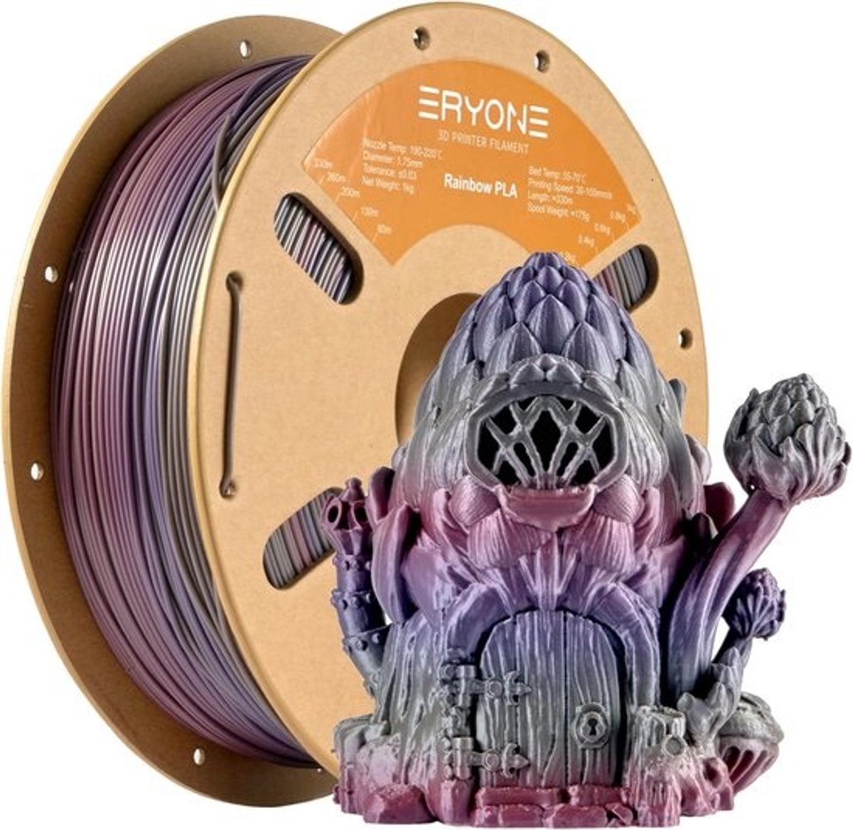 Zijde Regenboog PLA 1.75 mm 3D Printer Filament 1kg - Hoogwaardige Kleurwisseling zonder Klontjes
