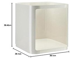 Kartell 497903 bouwkastelement Componibili zonder deur hoekig ondoorzichtig 38 x 38,5 x 38 cm ABS, wit