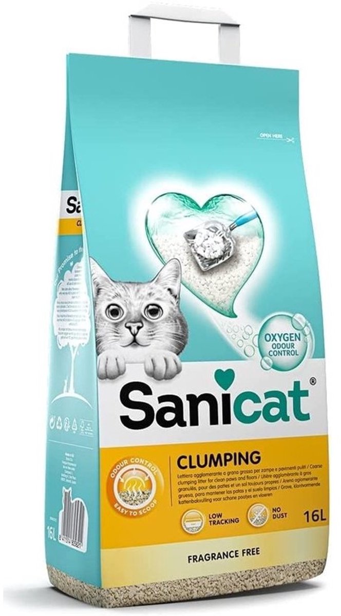 Kattenbakvulling - Witte Kleur - Klontvormend - Ongeparfumeerd - Voor Katten