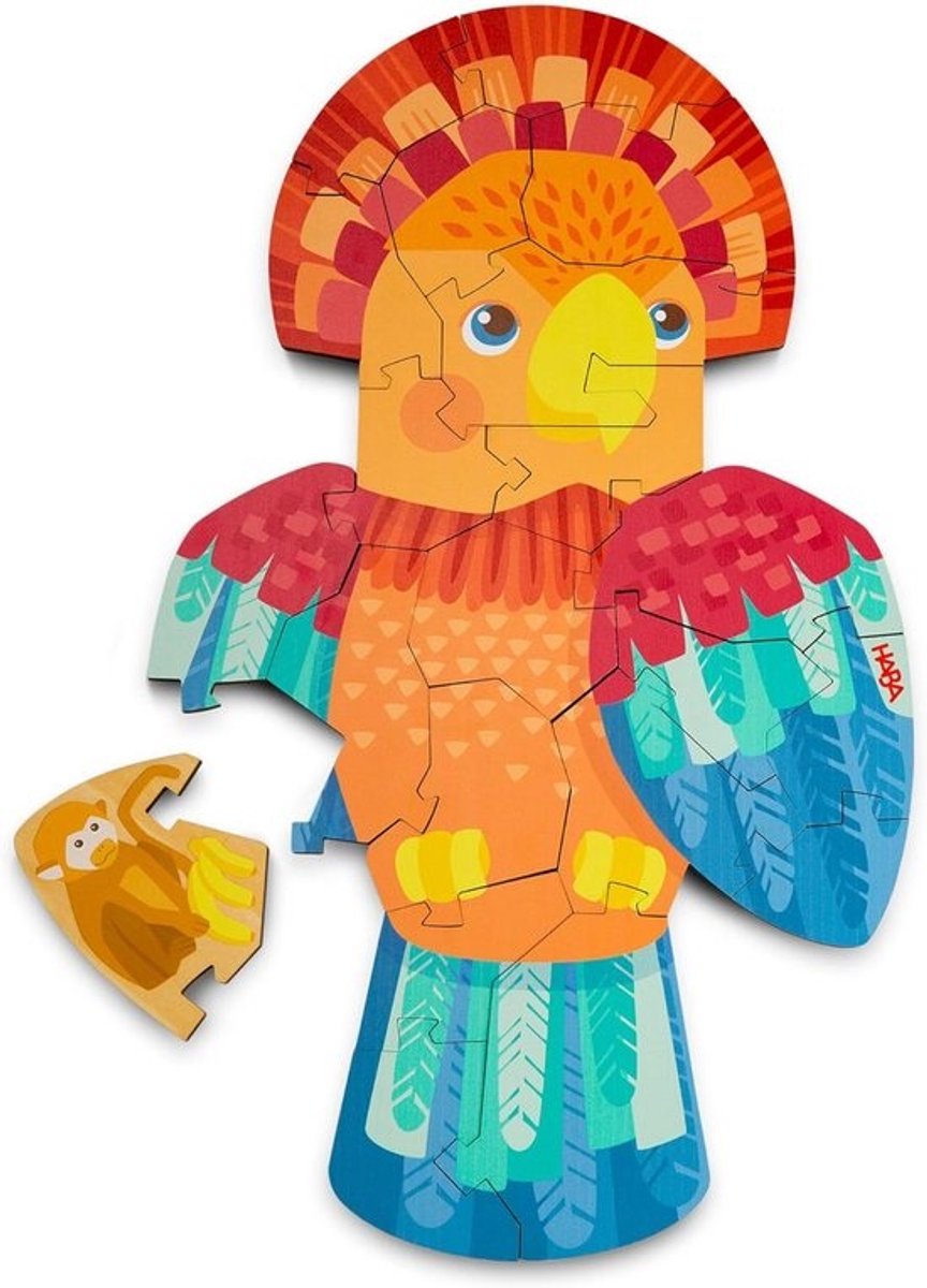 2in1 Papegaai Puzzel voor Kinderen - Creatief Puzzelen en Omdraaien
