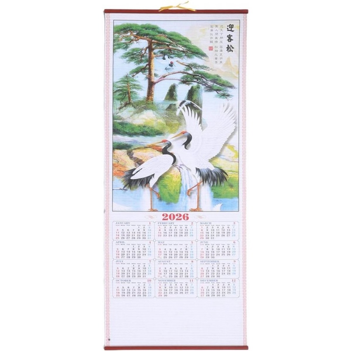 Wandkalender 2026 Chinees Nieuwjaar Jaar van het Paard Feng Shui Decoratie