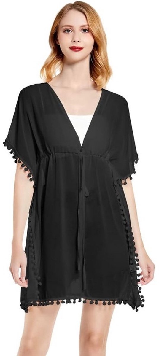 Dames strandjurk V-hals chiffon badpak cover-up zomer beachwear