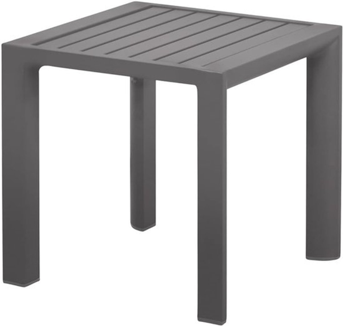 Bijzettafel Aluminium - Tuintafel Balkontafel - Buiten Zitten - Ultralicht Weerbestendig - 45 x 45 cm - Taupe