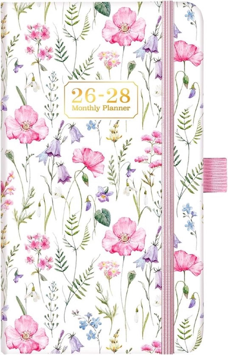 Zakagenda Maandplanner - Periodeplanner - Tijd Beheren - 3 Jaar Overzicht - 163 x 95 cm - Zwart