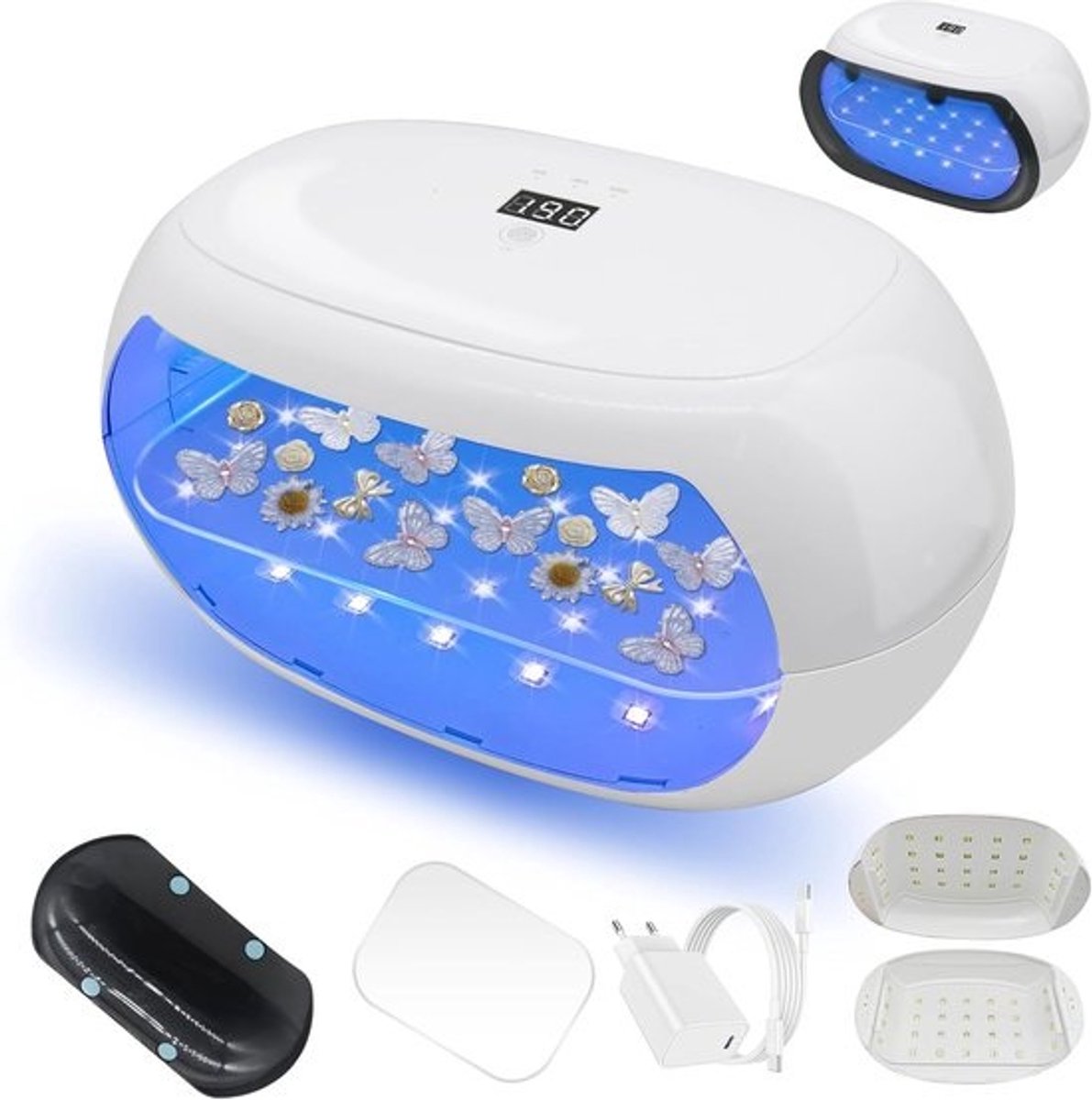 Krachtige UV-Hars Uithardingslamp 60W voor Sieraden en Knutselprojecten met LED Display