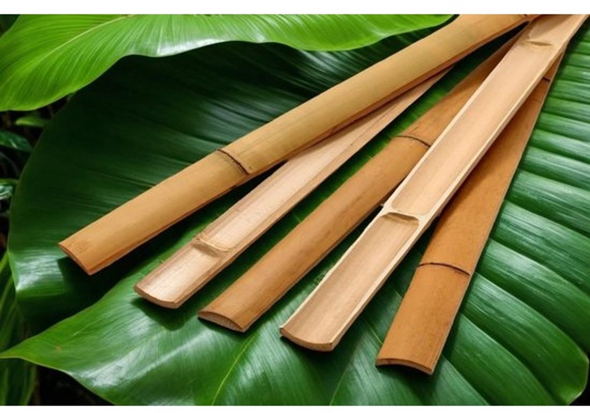 Bamboe latten 160 x 5 cm - natuurlijke houtlook voor bekleding binnen en buiten