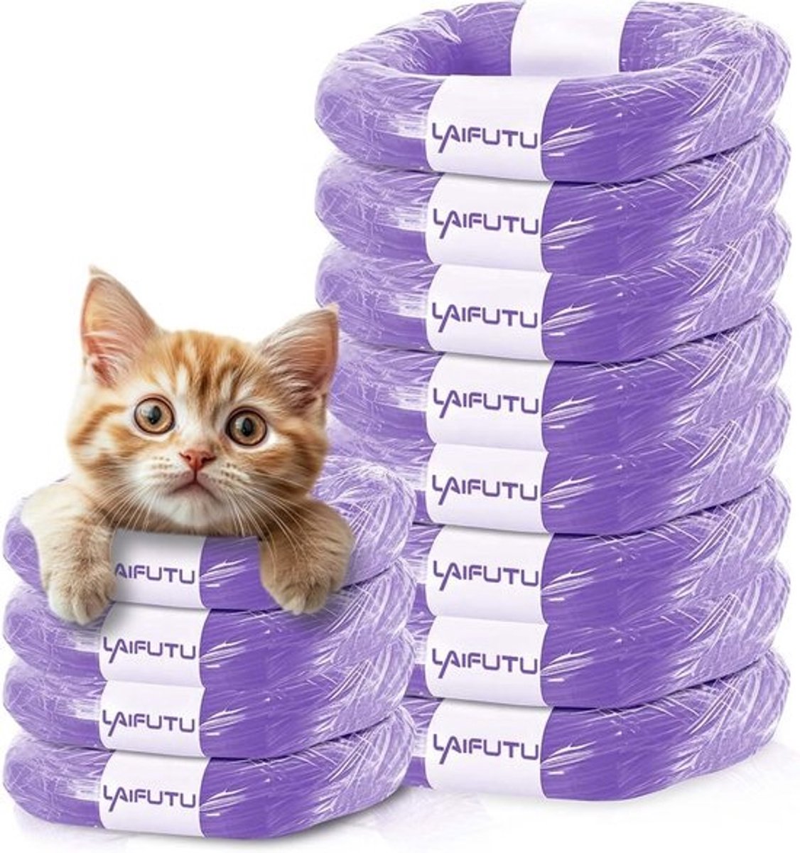 12 stuks navulfolie voor luieremmer, compatibel met Tommee Tippee en Litter Locker, geurloos en duurzaam, 4,5m, blauw